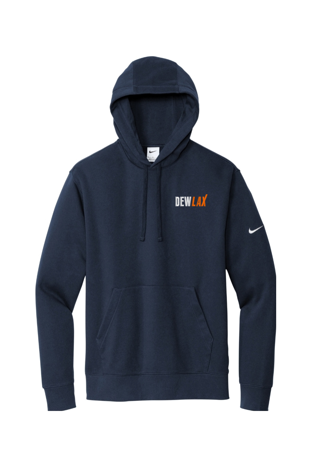 DEWLAX LC Embroidered Nike Club Fleece Sleeve Swoosh Pullover Hoodie