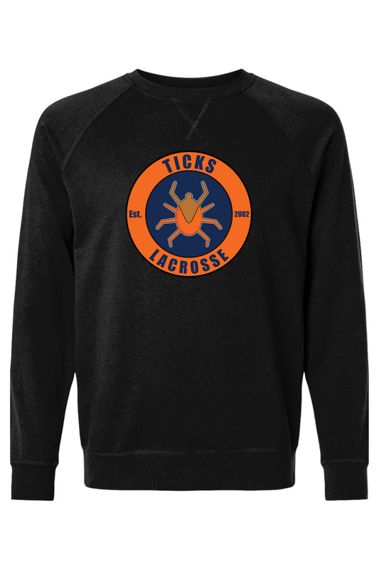 Ticks Lacrosse Adult Heavyweight Raglan Long Sleeve
