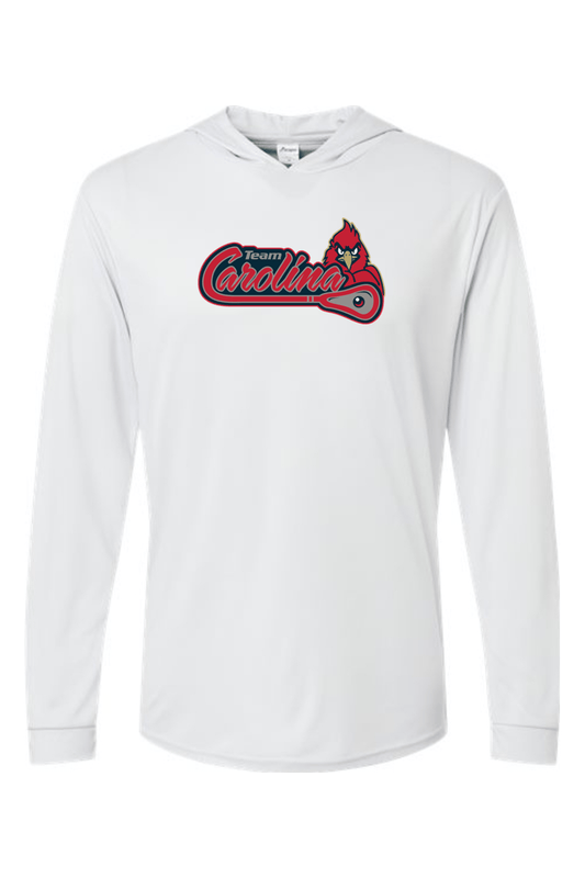 Team Carolina Paragon Bahama Performance Hooded Long Sleeve T-Shirt Signature Lacrosse