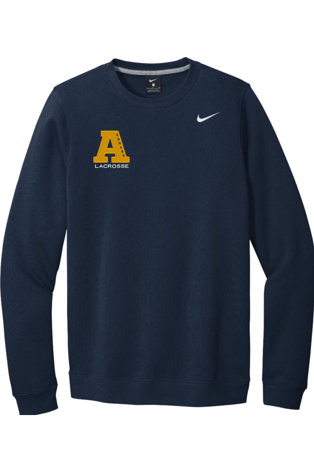 Arlington Eagles Lacrosse Embroidered Nike Club Fleece Crew