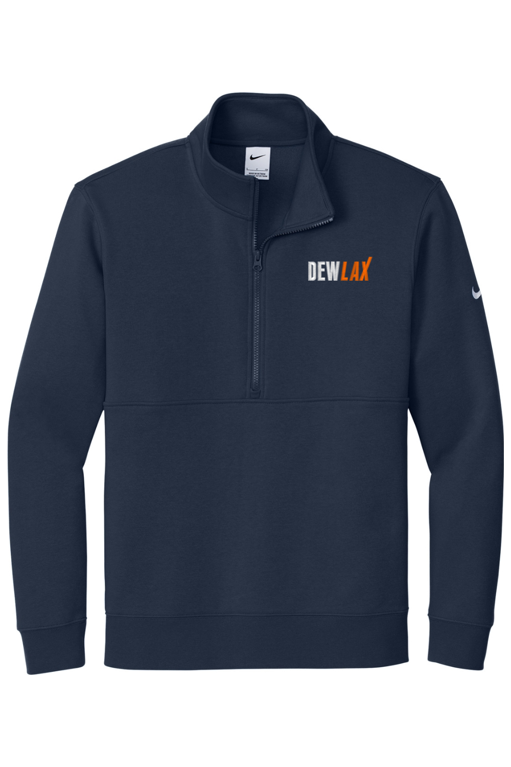 DEWLAX LC Embroidered Nike Club Fleece Sleeve Swoosh 1/2-Zip