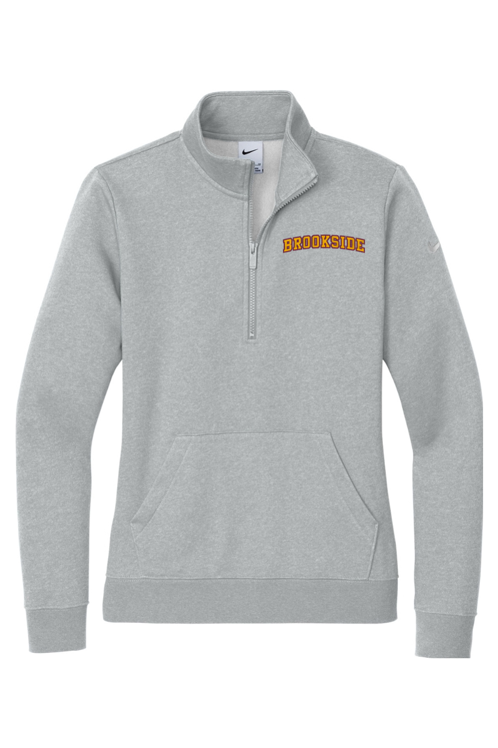 Brookside Lacrosse Embroidered Nike Ladies Club Fleece Sleeve Swoosh 1/2-Zip