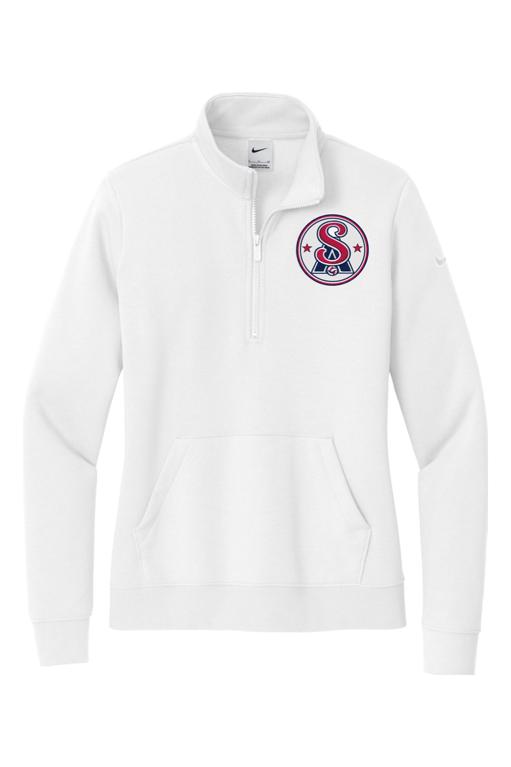 Southern Aces Volleyball Embroidered Nike Ladies Club Fleece Sleeve Swoosh 1/2-Zip