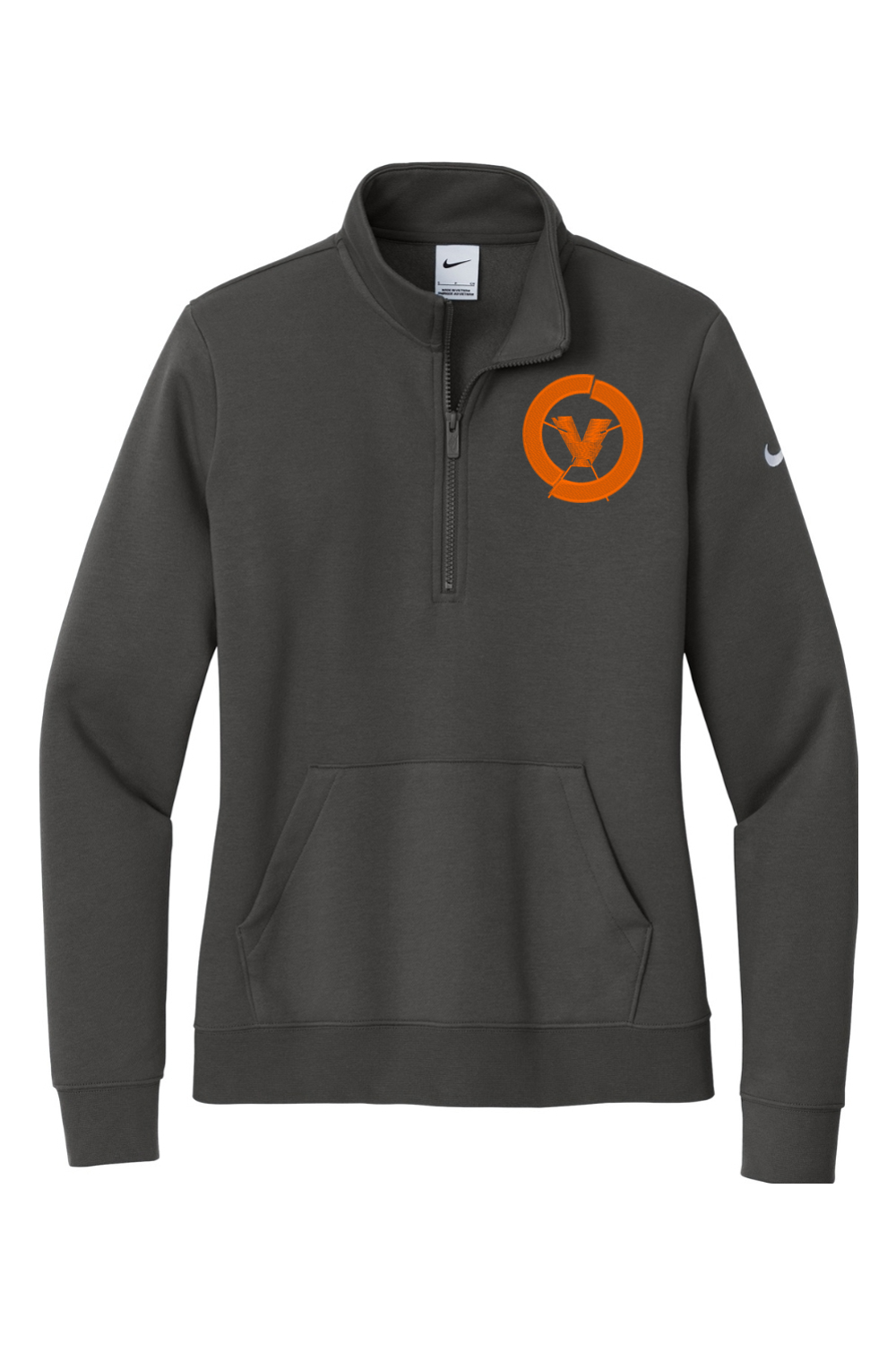 Velocity Lacrosse Embroidered Nike Ladies Club Fleece Sleeve Swoosh 1/2-Zip