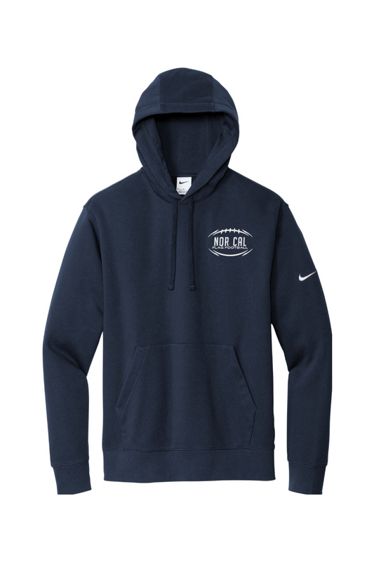 Norcal Flag Football Embroidered Nike Club Fleece Sleeve Swoosh Pullover Hoodie