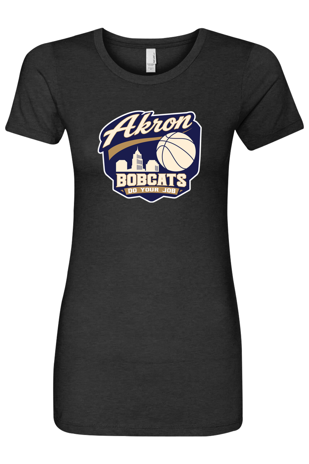 Arkron Bobcats Basketball Adult Women's T-Shirt