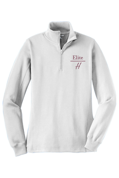 Elite H Adult Women's Embroidered Quarter-Zip Pullover