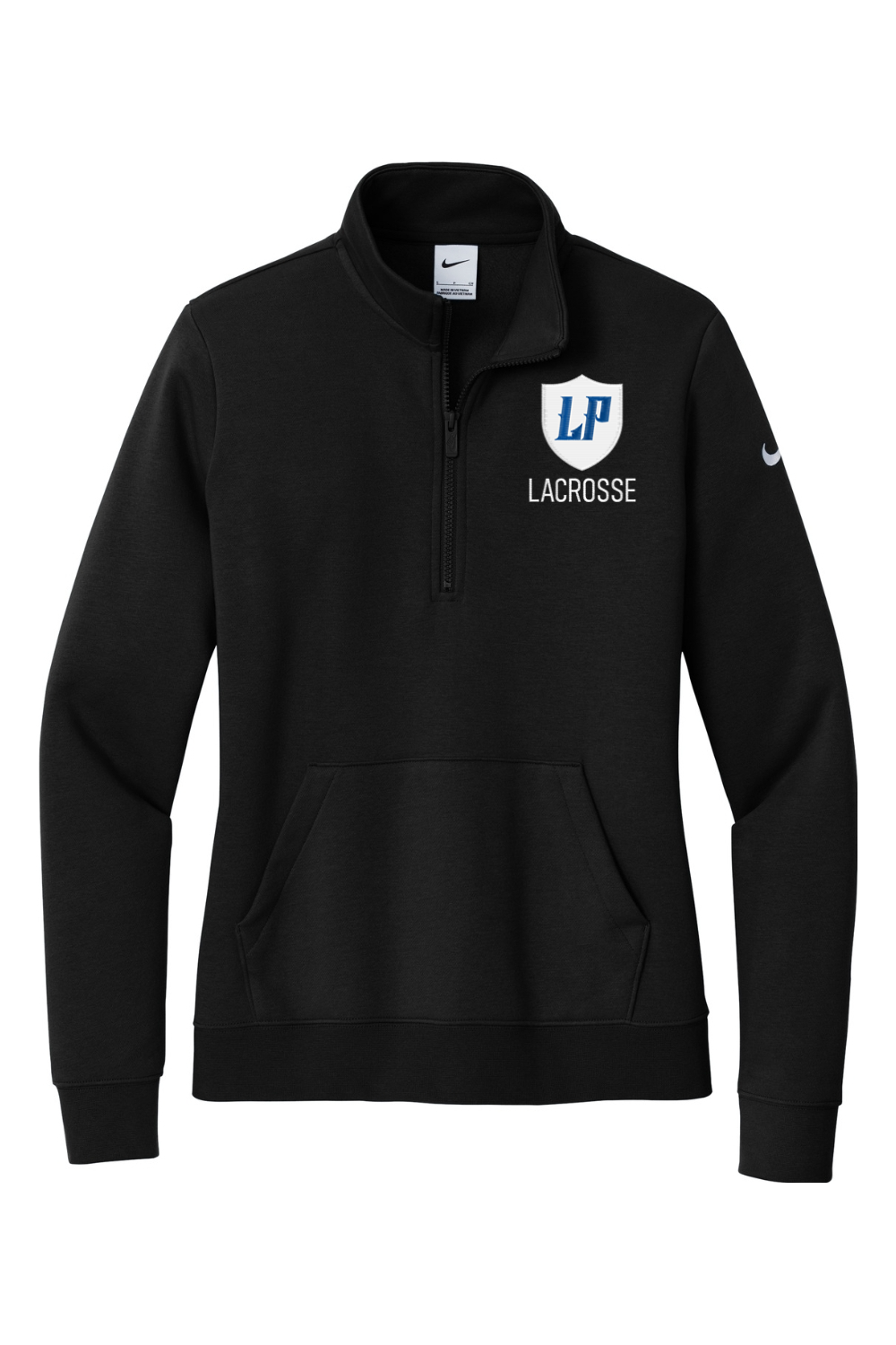 Lake Park Lacrosse Embroidered Nike Ladies Club Fleece Sleeve Swoosh 1/2-Zip
