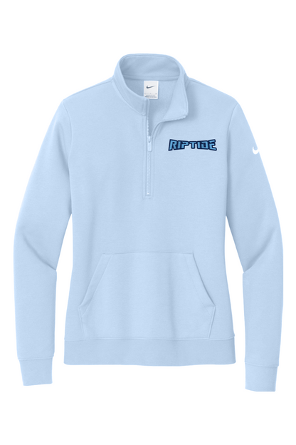 PV Riptide Lacrosse Embroidered Nike Ladies Club Fleece Sleeve Swoosh 1/2-Zip
