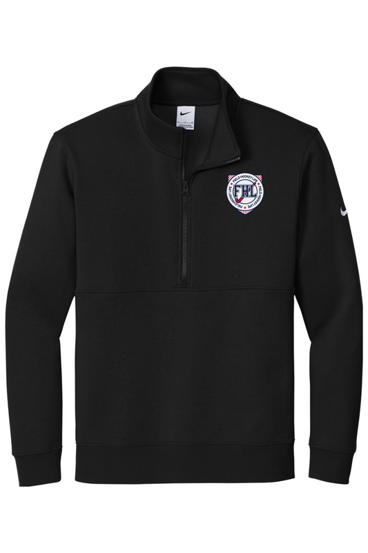 Field Hockey Life Embroidered Nike Club Fleece Sleeve Swoosh 1/2-Zip
