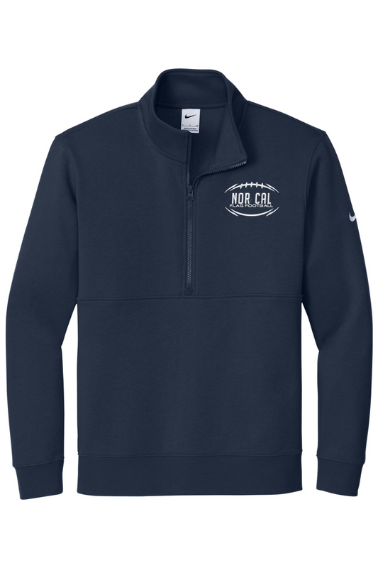 Norcal Flag Football Embroidered Nike Club Fleece Sleeve Swoosh 1/2-Zip