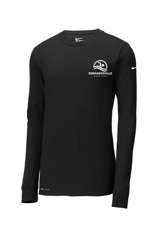 Bernardsville Swimming Nike Dri-FIT Cotton/Poly Long Sleeve Tee