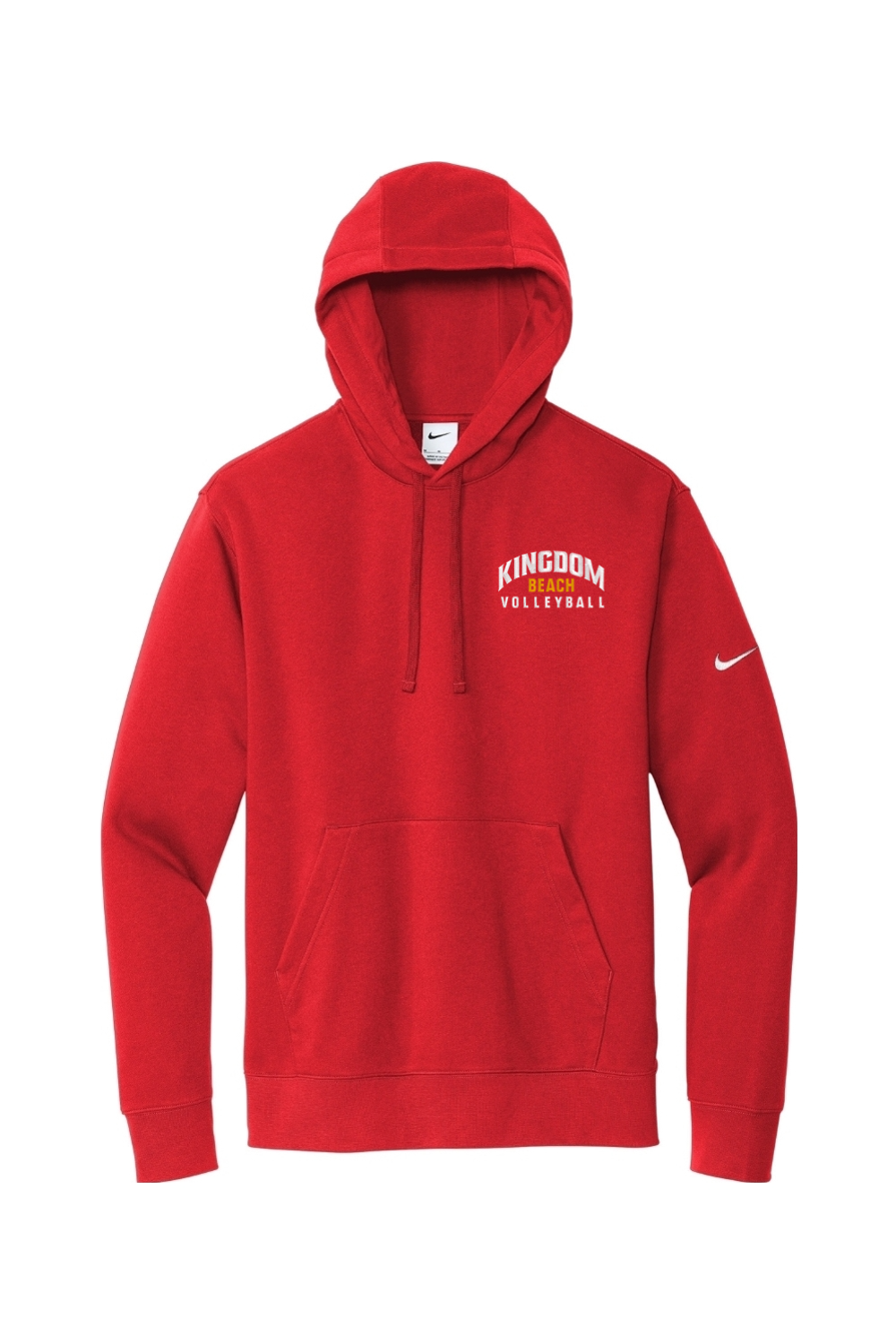 Kingdom Beach Volleyball Embroidered Nike Club Fleece Sleeve Swoosh Pullover Hoodie