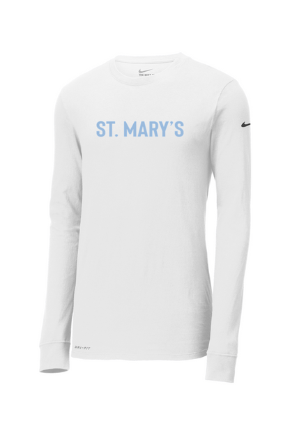 St Marys Basketball Nike Dri-FIT Cotton/Poly Long Sleeve Tee