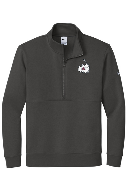 Westford Lacrosse Embroidered Nike Club Fleece Sleeve Swoosh 1/2-Zip