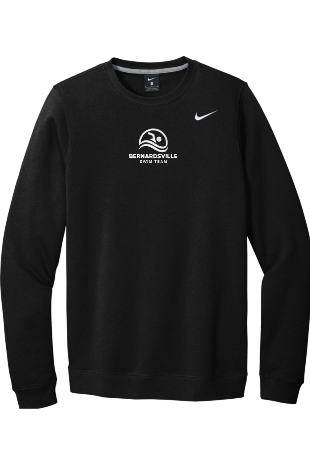 Bernardsville Swimming Embroidered Nike Club Fleece Crew