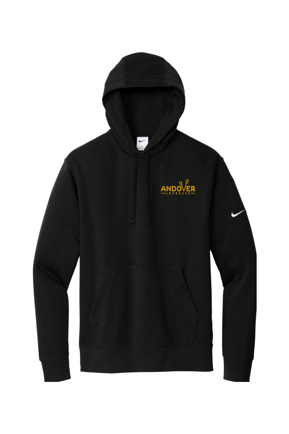 Andover Area Lacrosse Embroidered Nike Club Fleece Sleeve Swoosh Pullover Hoodie