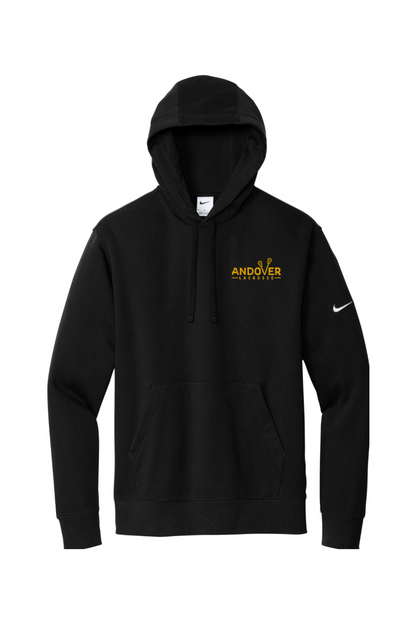Andover Area Lacrosse Embroidered Nike Club Fleece Sleeve Swoosh Pullover Hoodie