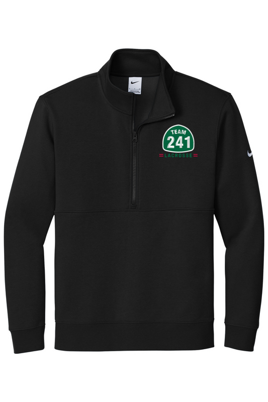 California Lacrosse Embroidered Nike Club Fleece Sleeve Swoosh 1/2-Zip