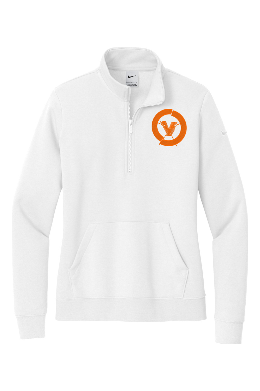 Velocity Lacrosse Embroidered Nike Ladies Club Fleece Sleeve Swoosh 1/2-Zip