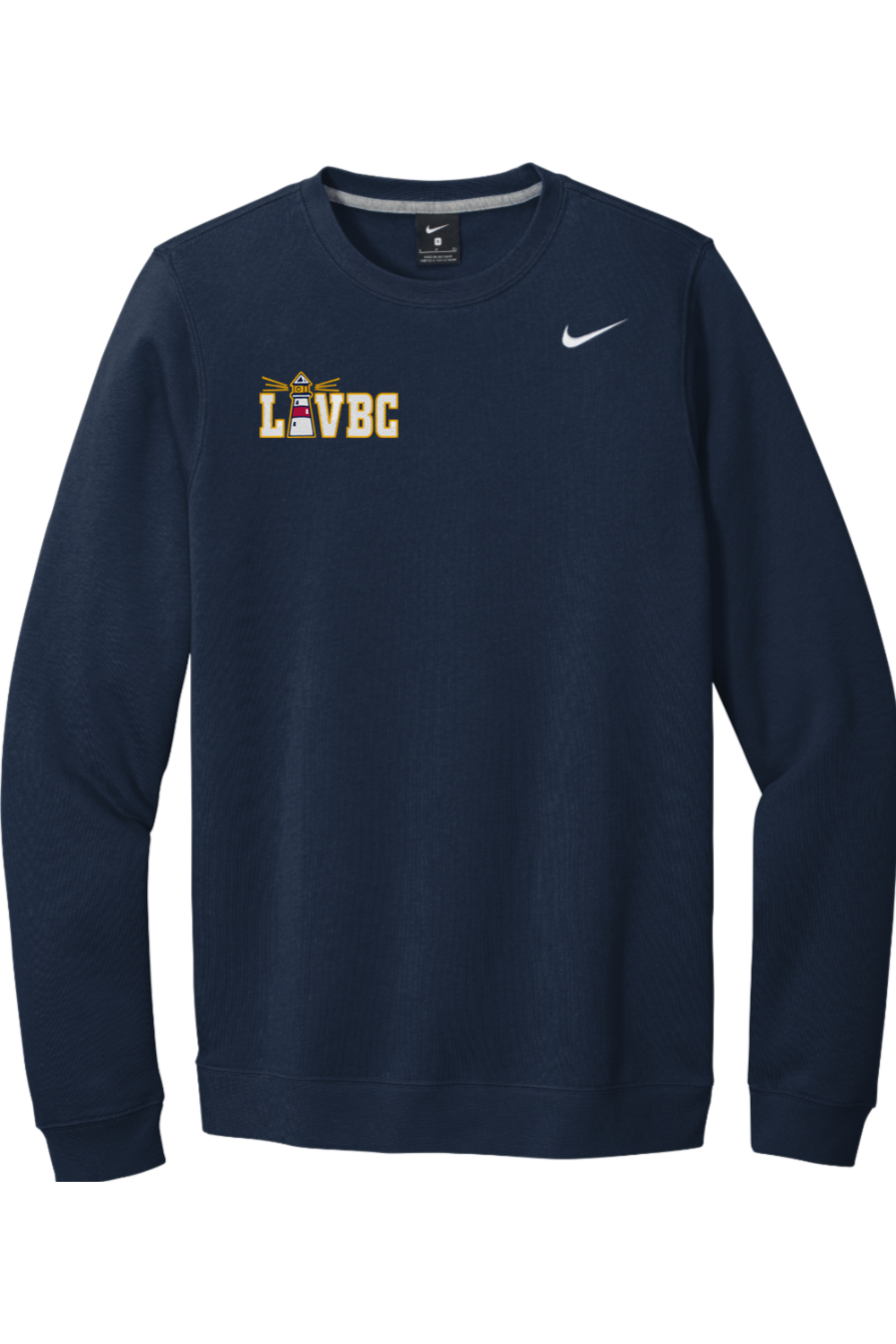 Long Island Volleyball Embroidered Nike Club Fleece Crew