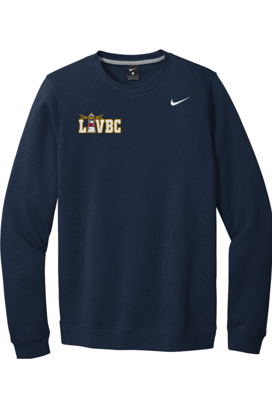 Long Island Volleyball Embroidered Nike Club Fleece Crew