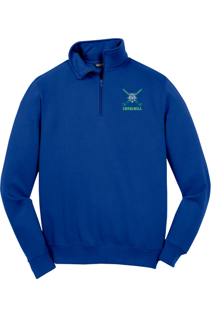 Winston Churchill Adult Embroidered Quarter-Zip Pullover