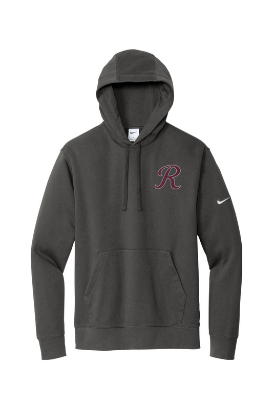Rebels Travel Baseball Embroidered Nike Club Fleece Sleeve Swoosh Pullover Hoodie