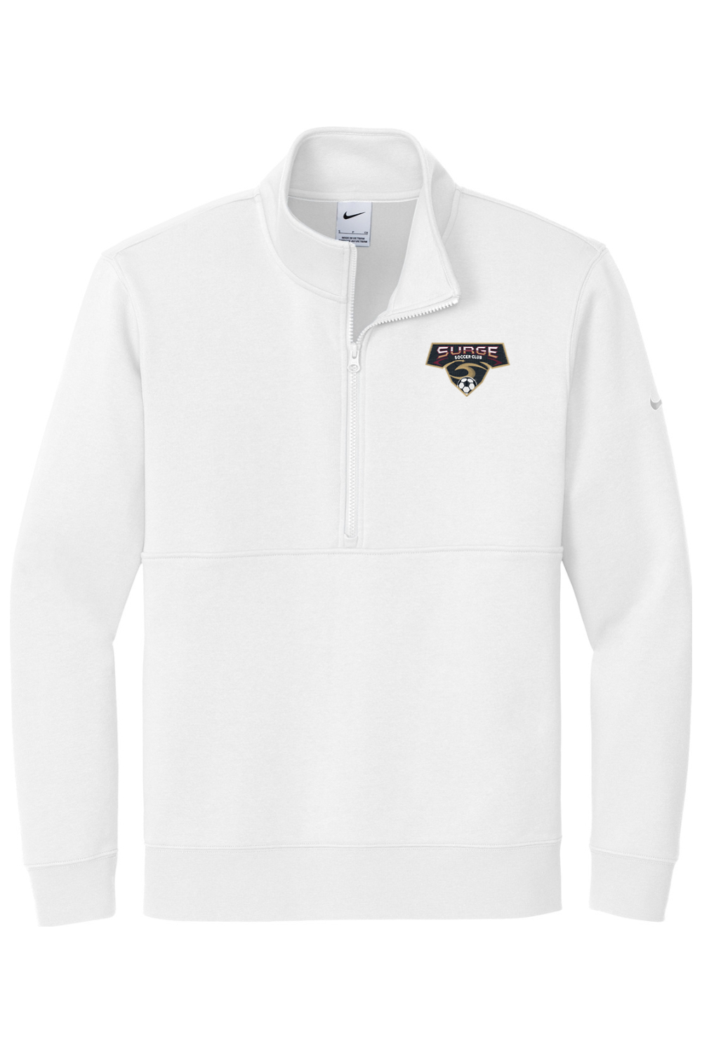 Surge Soccer Embroidered Nike Club Fleece Sleeve Swoosh 1/2-Zip