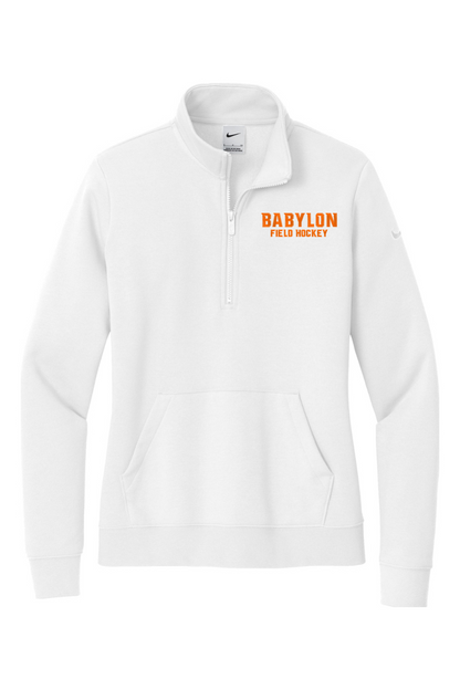 Babylon Field Hockey Embroidered Nike Ladies Club Fleece Sleeve Swoosh 1/2-Zip
