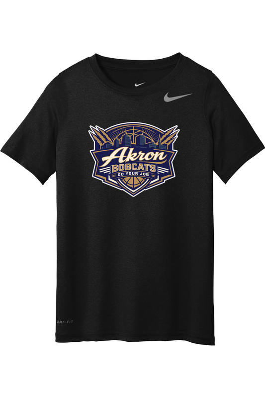 Arkron Bobcats Basketball Nike Youth Team Legend Tee