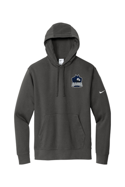 CAMS Coyotes Lacrosse Embroidered Nike Club Fleece Sleeve Swoosh Pullover Hoodie