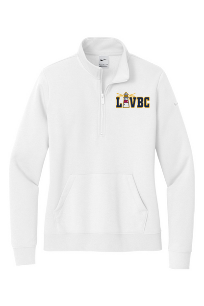 Long Island Volleyball Embroidered Nike Ladies Club Fleece Sleeve Swoosh 1/2-Zip