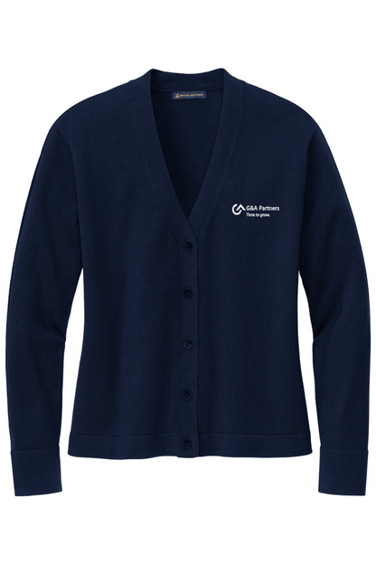G&A Partners Brooks Brothers Women's Cotton Stretch Cardigan Sweater