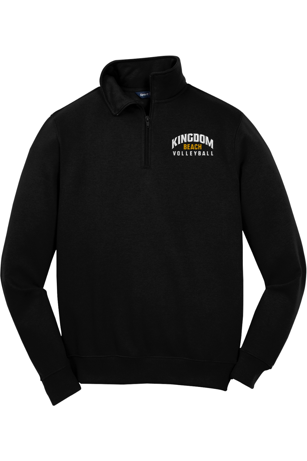Kingdom Beach Volleyball Adult Embroidered Quarter-Zip Pullover
