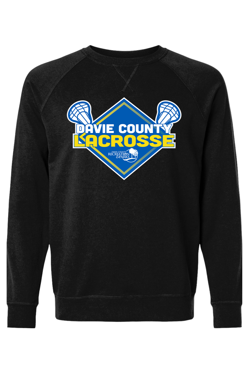 Davie County LC Adult Heavyweight Raglan Long Sleeve Signature Lacrosse