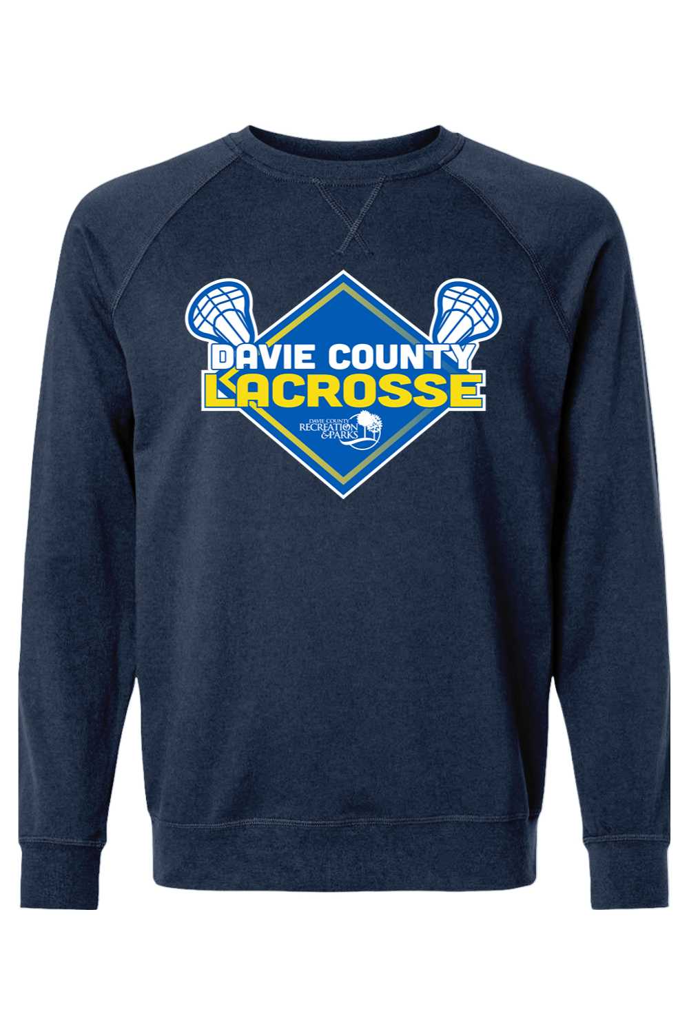 Davie County LC Adult Heavyweight Raglan Long Sleeve Signature Lacrosse