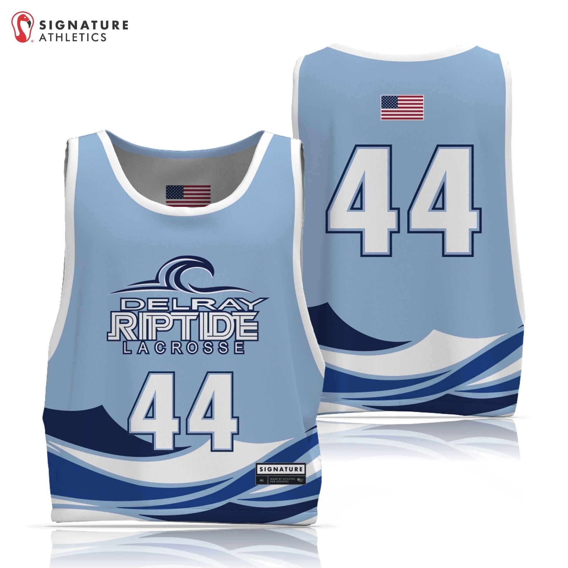 Delray Riptide Men's Reversible Player Game Pinnie Signature Lacrosse