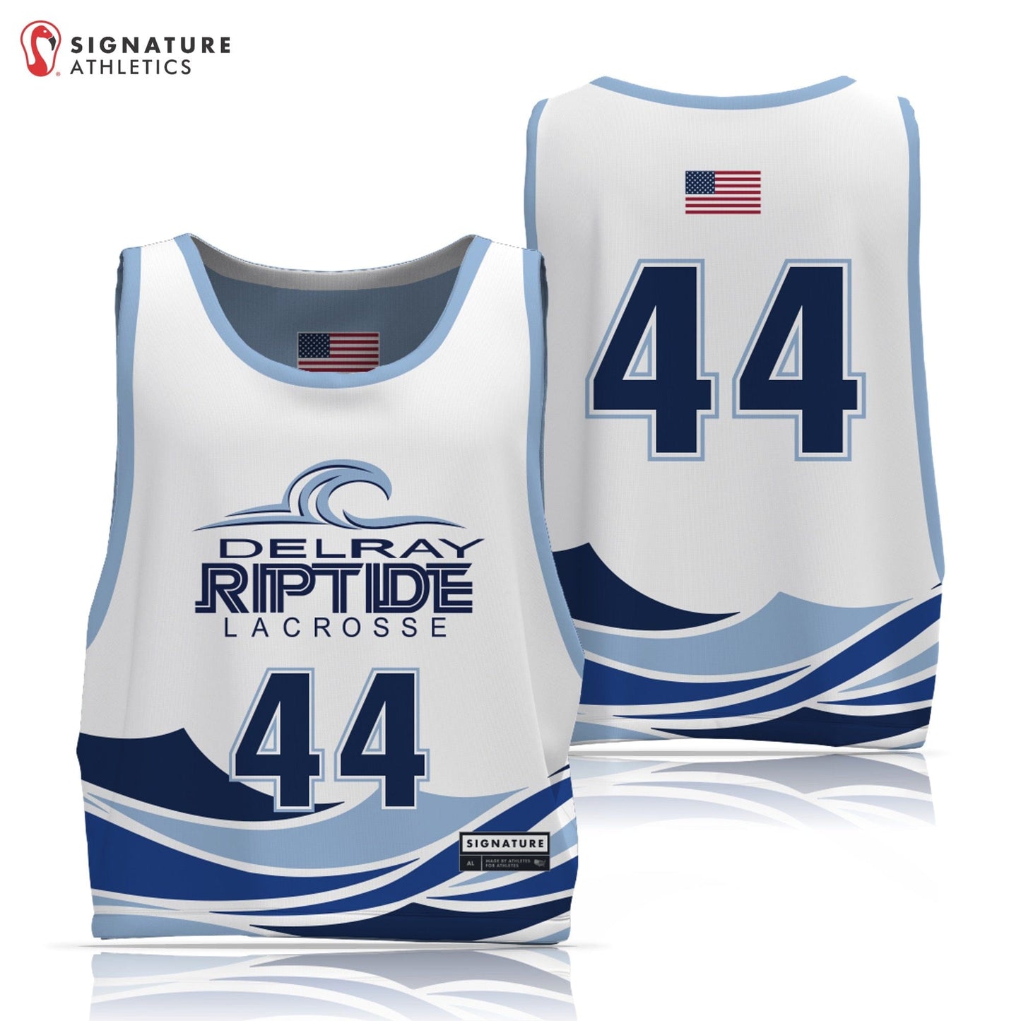 Delray Riptide Men's Reversible Player Game Pinnie Signature Lacrosse