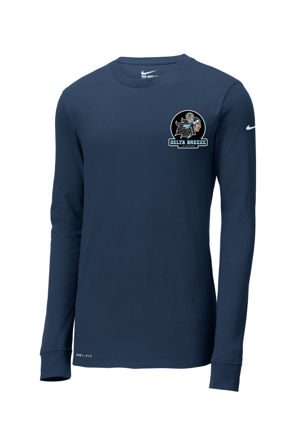 Delta Breeze LC Nike Dri-FIT Cotton/Poly Long Sleeve Tee Signature Lacrosse