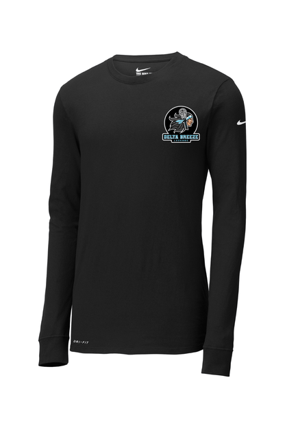 Delta Breeze LC Nike Dri-FIT Cotton/Poly Long Sleeve Tee Signature Lacrosse