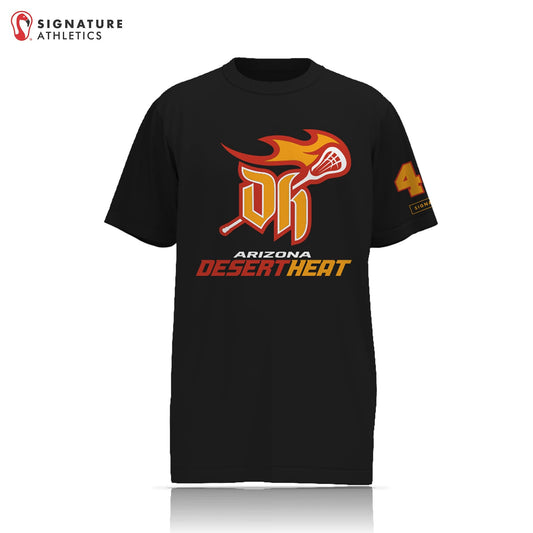 Desert Heat Women's Dark Short Sleeve Shooting Shirt: Middle School Signature Lacrosse