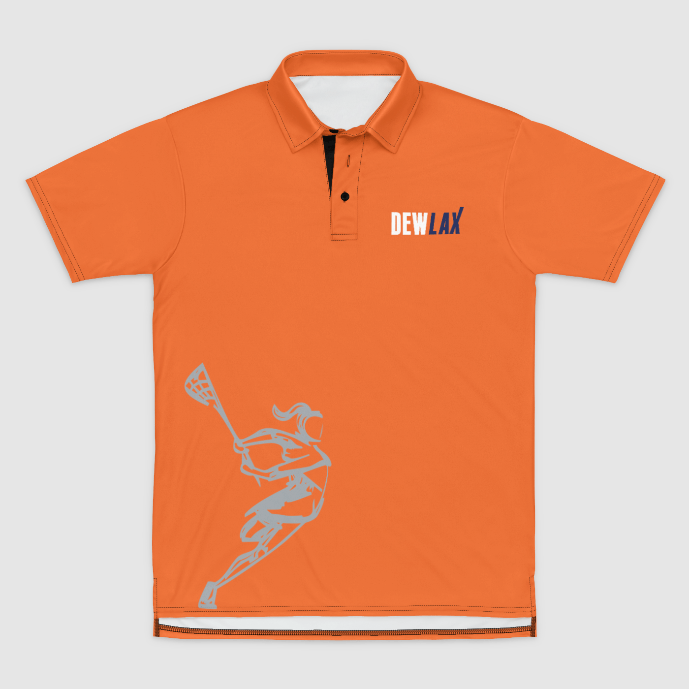 DEWLAX LC Adult Sublimated Athletic Polo Signature Lacrosse