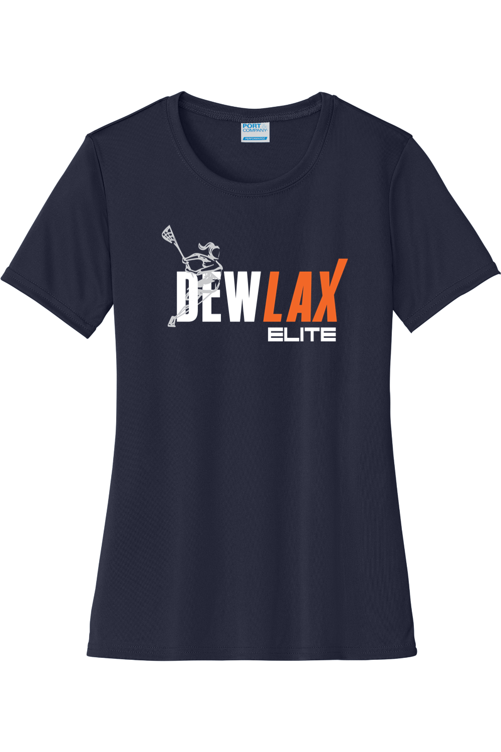 DEWLAX Port & Company Ladies Performance Tee Signature Lacrosse