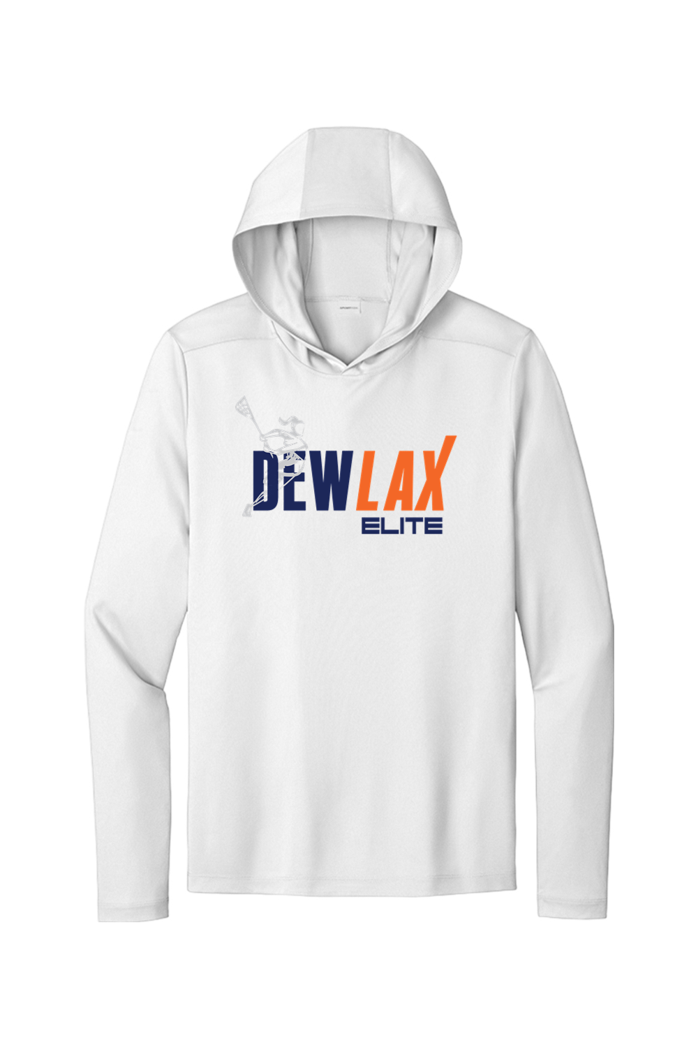 DEWLAX Sport-Tek Posi-UV Pro Long Sleeve Hoodie Signature Lacrosse