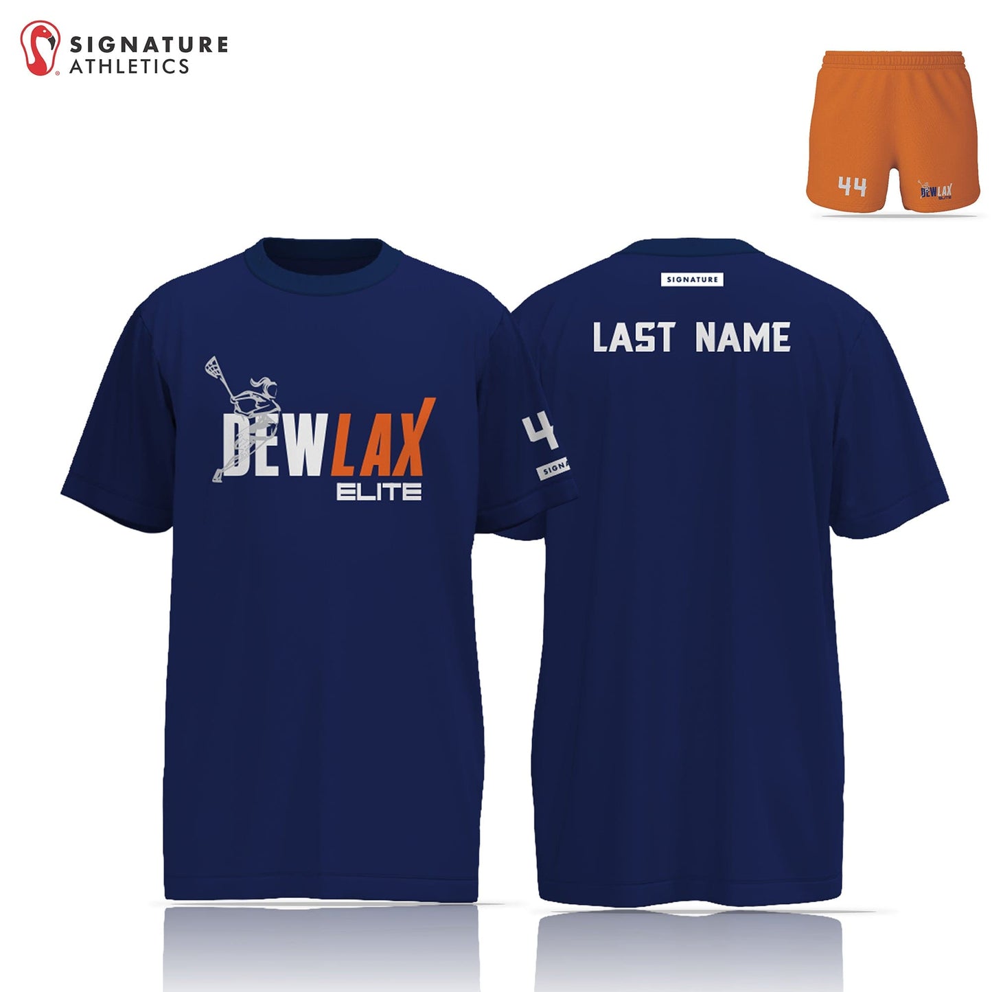 DEWLAX Women's 2 Piece Player Short Sleeve Package: DEWLAX Signature Lacrosse