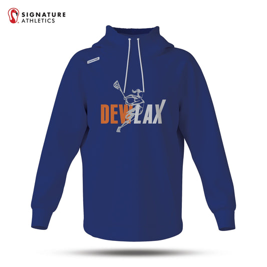 DEWLAX Women's Blue Pro Dye Sub Scuba Hoodie Signature Lacrosse