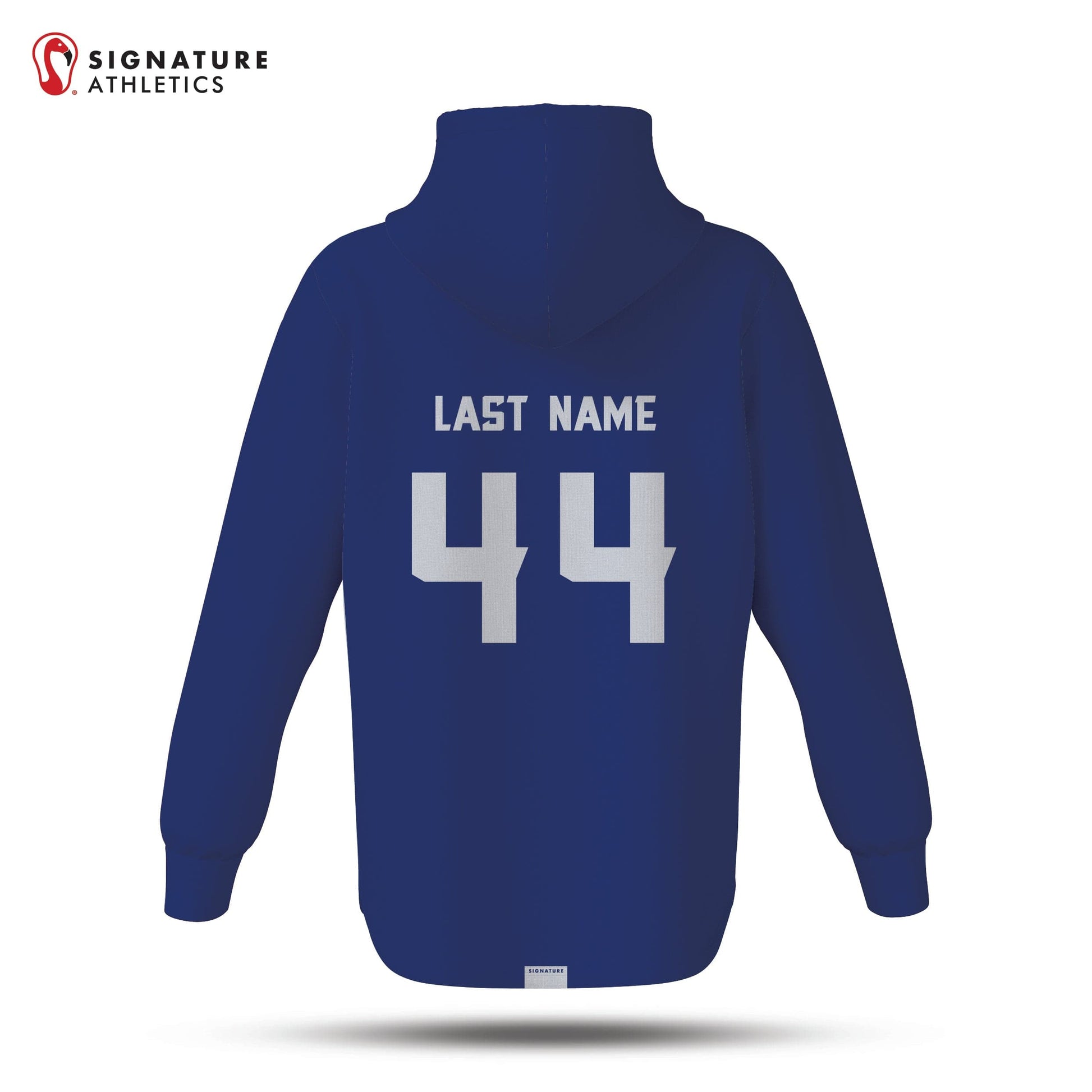 DEWLAX Women's Blue Pro Dye Sub Scuba Hoodie Signature Lacrosse