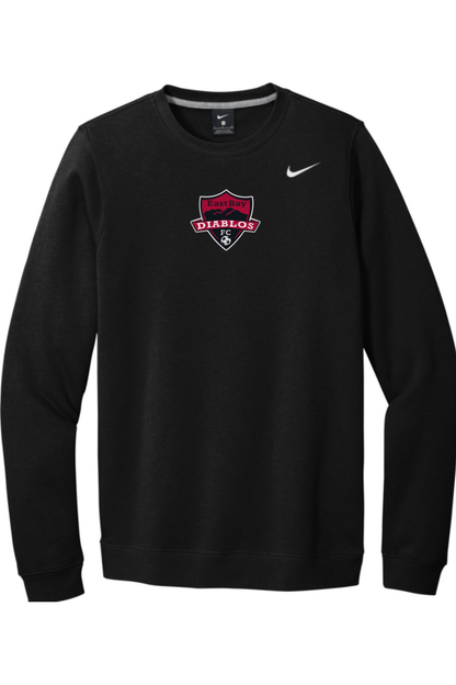 Diablos Futsal Embroidered Nike Club Fleece Crew Signature Lacrosse