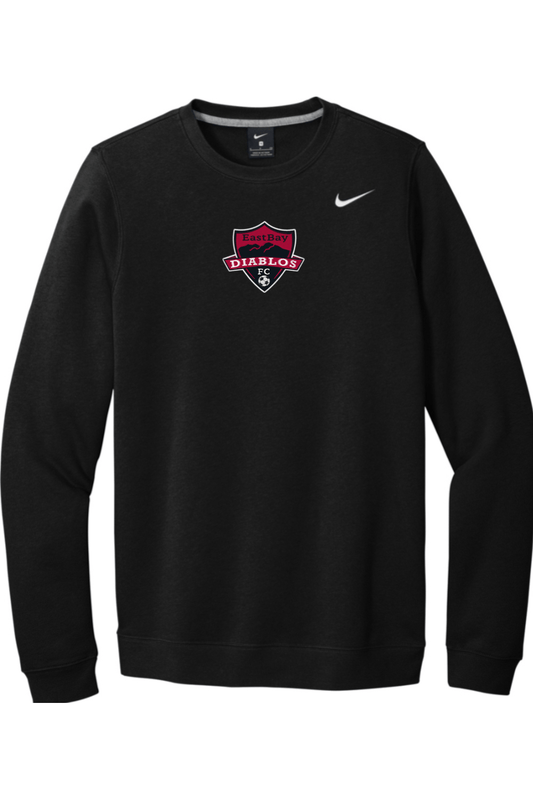 Diablos Futsal Embroidered Nike Club Fleece Crew Signature Lacrosse